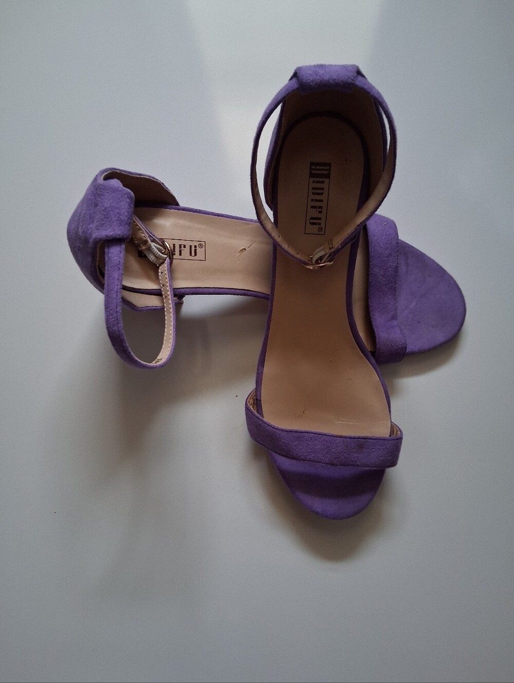Unbranded Purple Suede Ankle-Strap Sandals for Women